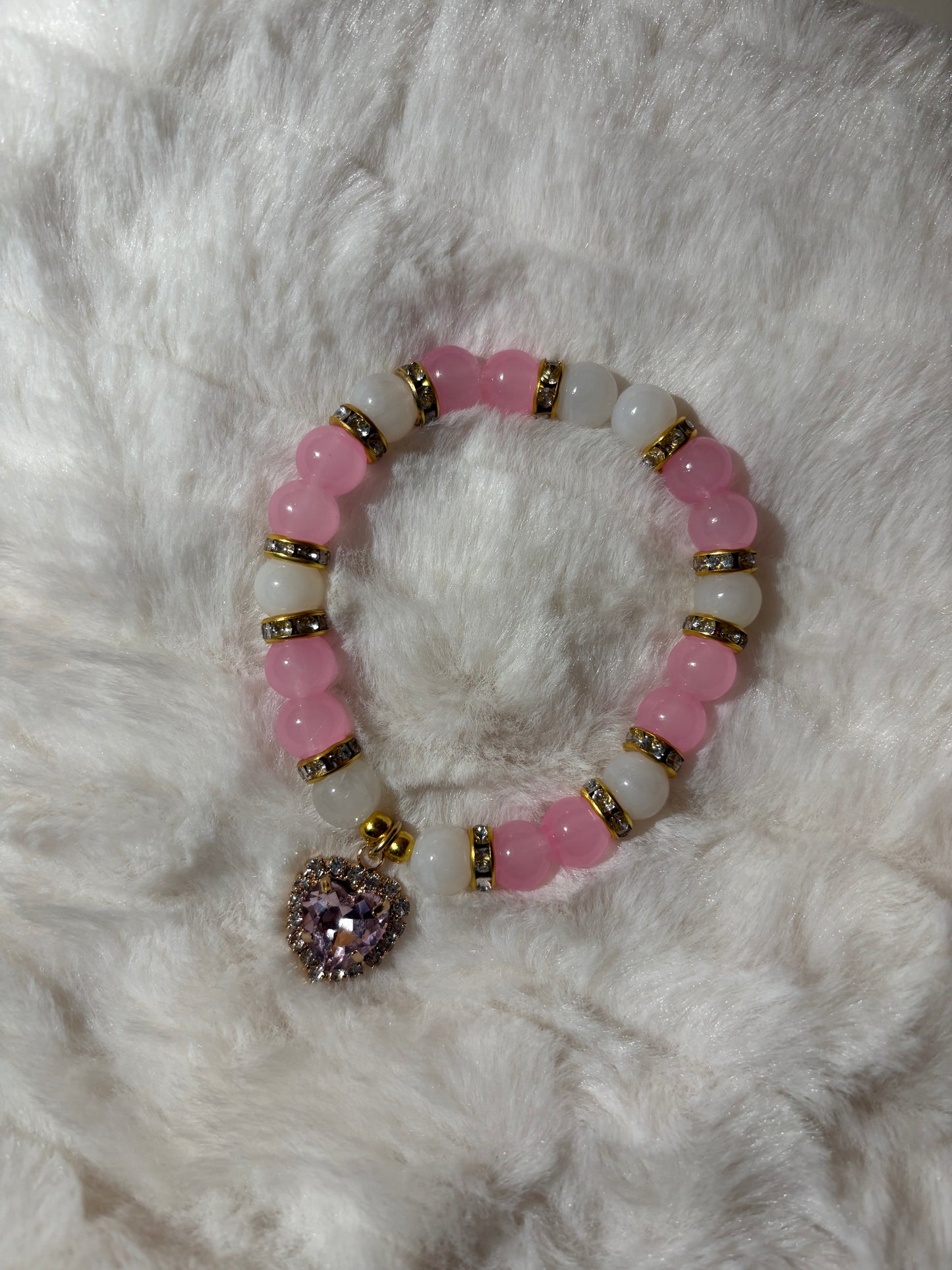 luxury pink corazón bracelet